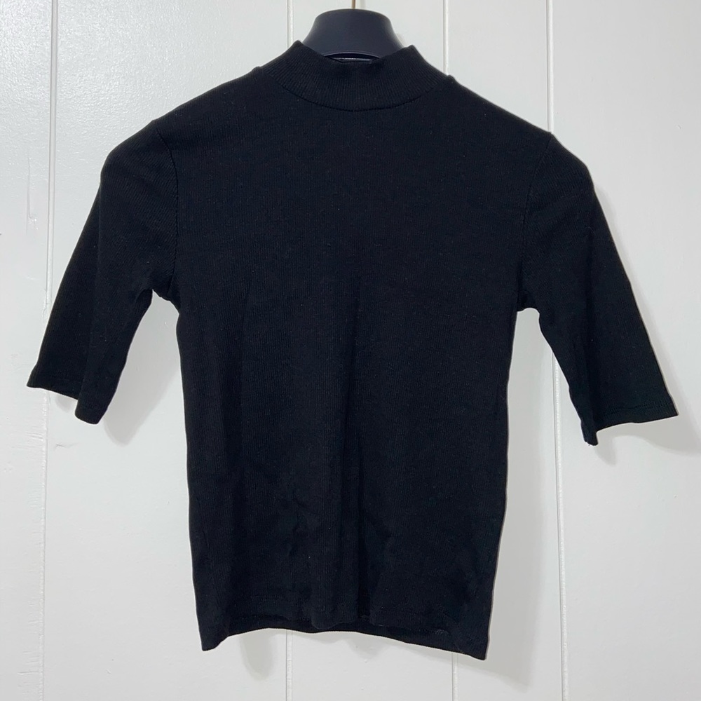 Ribbed Zara t-shirt with high neck